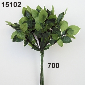 Silk rose leaf mini x10