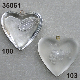 Acrylic-Heart bubb.40mm
