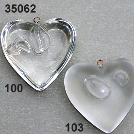 Acrylic-Heart bubb.45mm