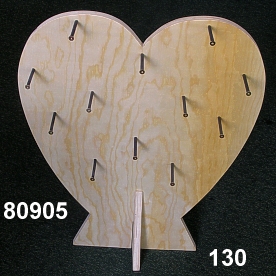 Wooden heart display