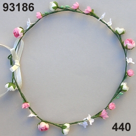 Flower-garland on wire