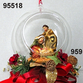 Glassball nativity deco
